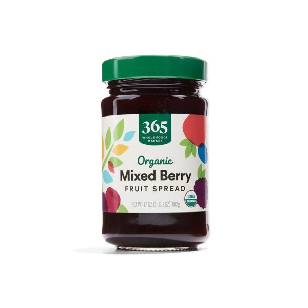 365 by Whole Foods Market, Organic Mixed Berry Fruit Spread, 17 Ounce