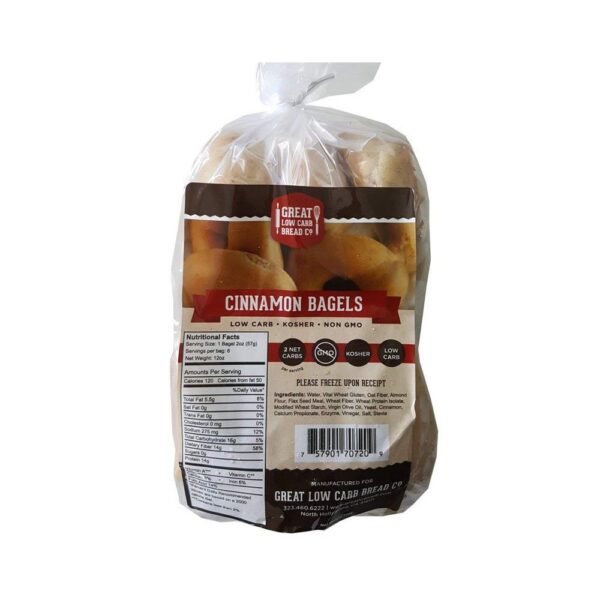 Cinnamon Bagels, Great Low Carb Bread Company, Low Carb Bagels