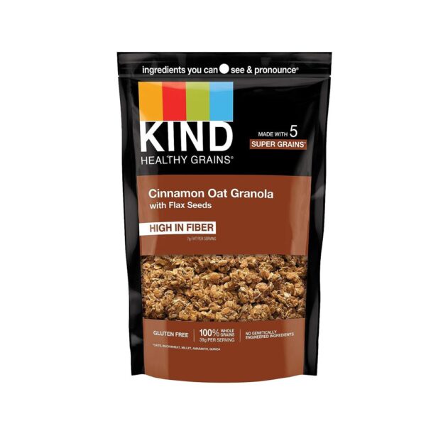 KIND Healthy Grains Clusters, Cinnamon Oat Granola With Flax Seeds